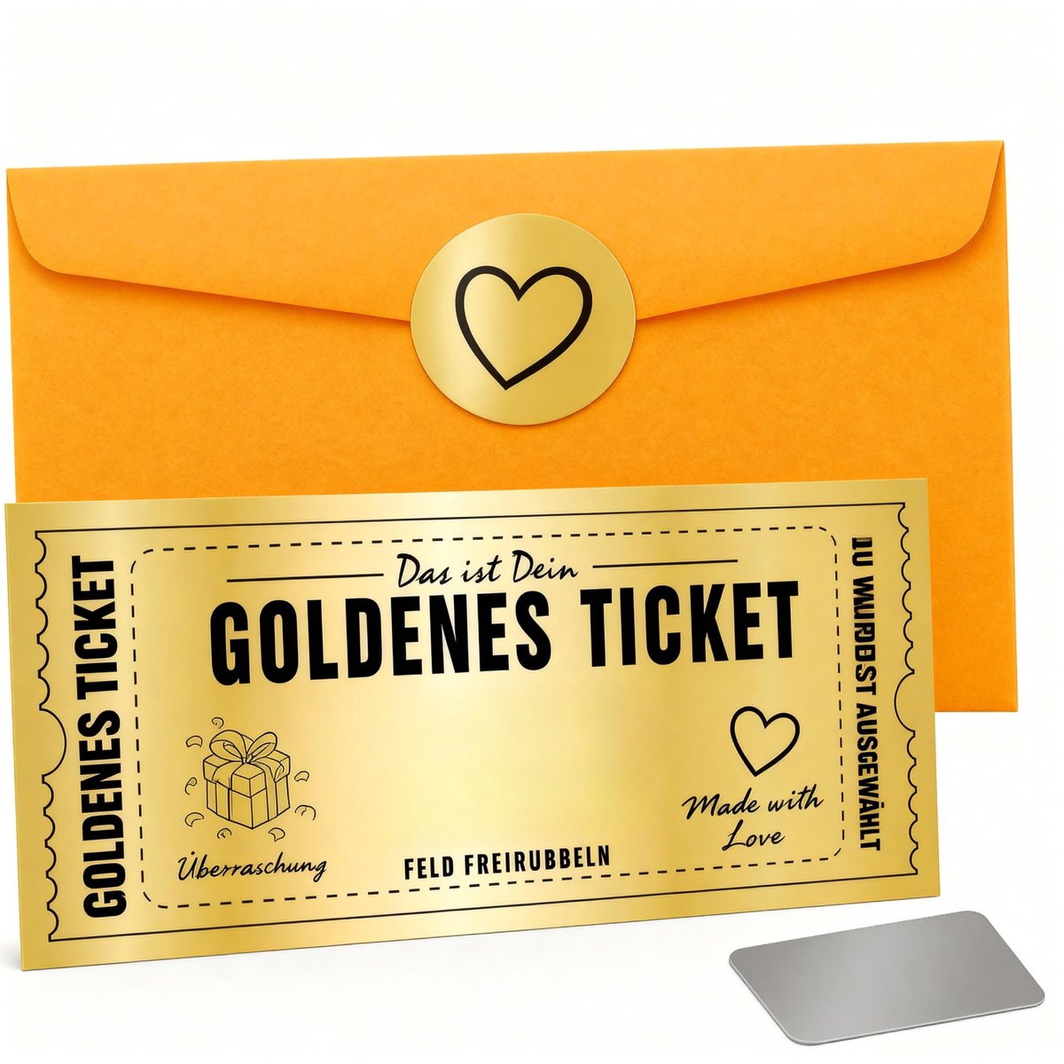 Krascadeaukaart om zelf te beschrijven - gouden kaart - creatief cadeau-idee - persoonlijk en uniek - SnelShoppen