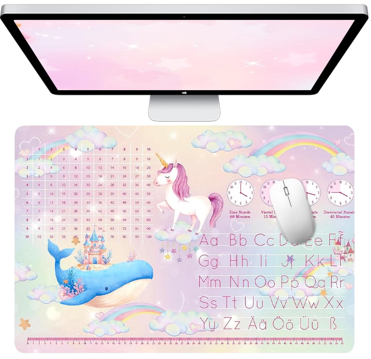 Bureauonderlegger 60 x 40 cm - afwasbaar - leer - ideaal voor kinderen thuis - SnelShoppen
