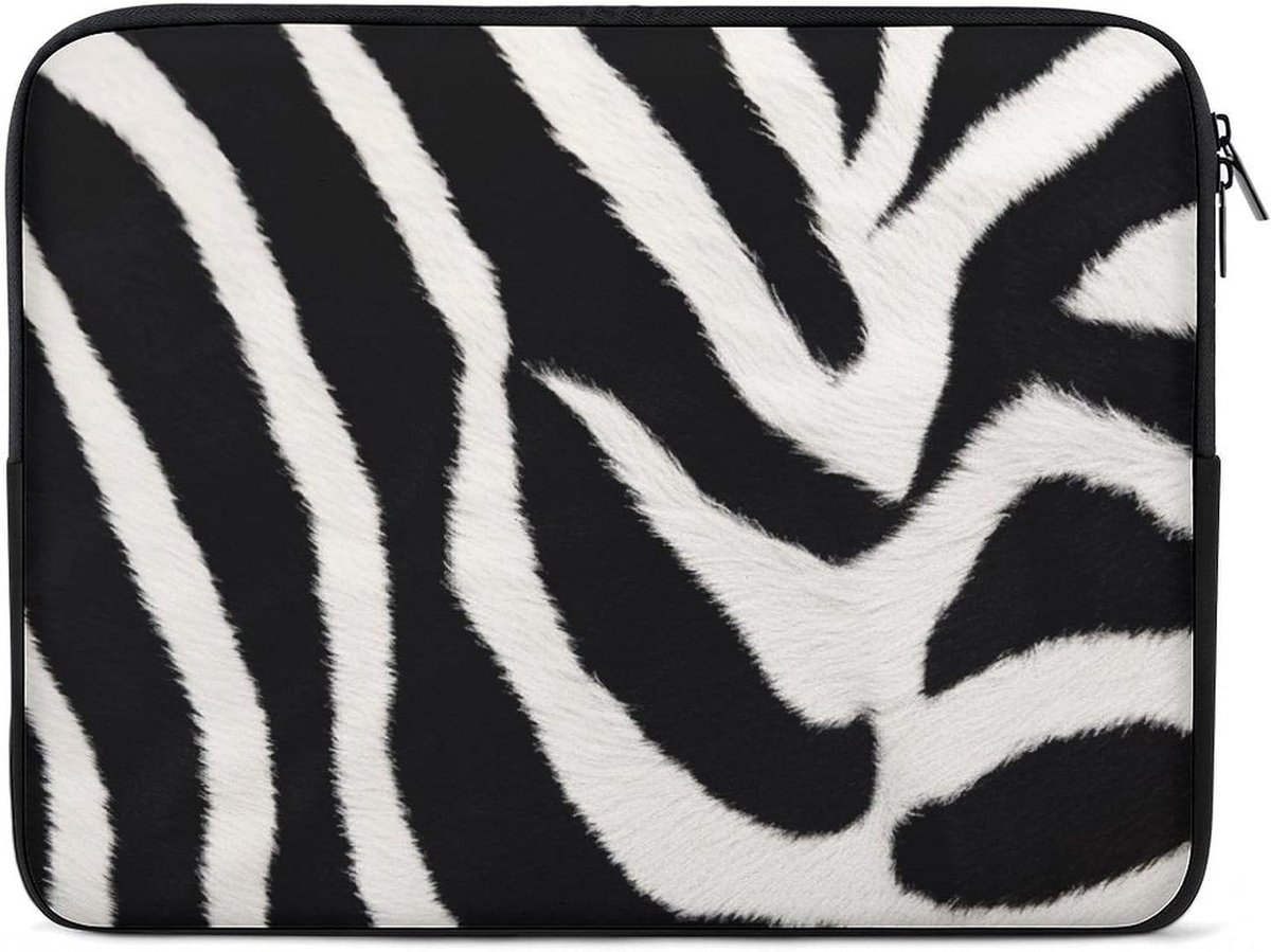 Laptop Sleeve - Laptoptas Beschermhoes - Laptop Beschermen - Dierenprint Ontwerp - 15 inch - Zebra