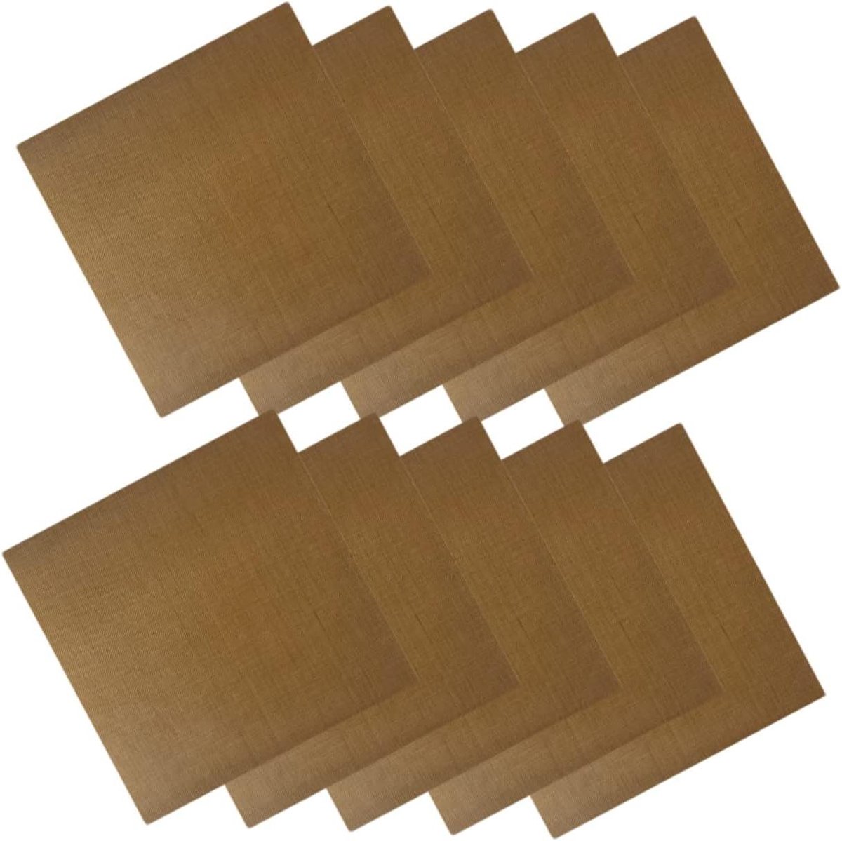 Hittebestendige Stickers - Krulplank Isolatie - Haar Styling - Zelfklevend Ontwerp - 10 Stuks - Lichtbruin