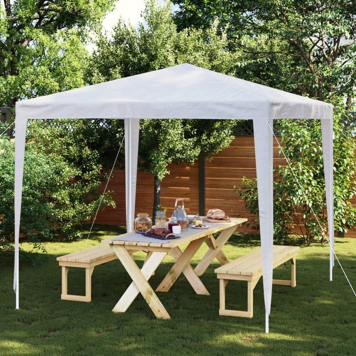 Partytent - Tuinpaviljoen - Feestjes buiten - UV en waterbestendig - 25 x 25 m - Wit