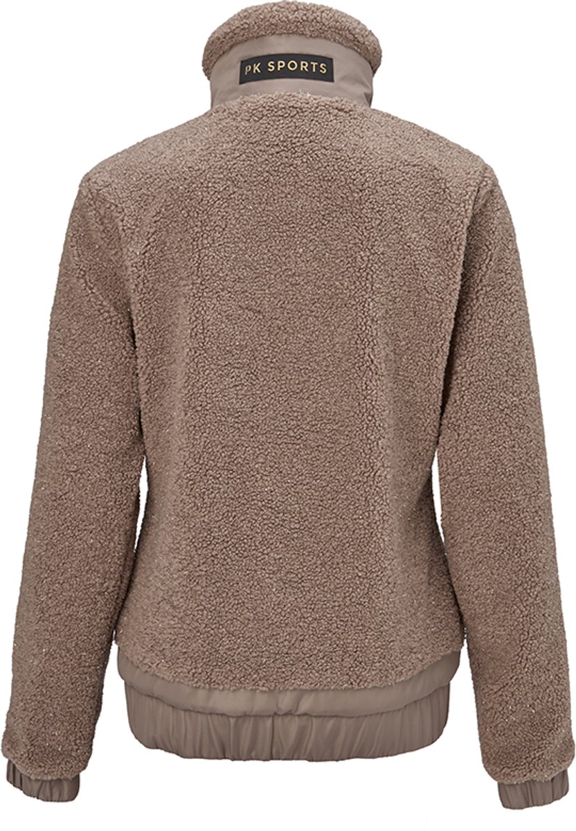 PK International - Topaz - Teddyjas - Jas - Ritszakken - Borstzakje - Hoge kraag - Stretch voering - Muffin - Beige - S/36