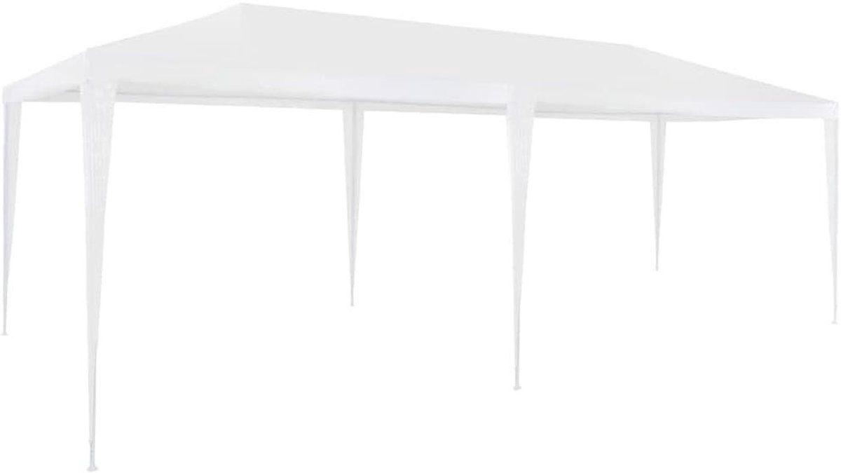 Partytent - Feestpaviljoen - Buitenfeesten organiseren - Waterdicht UV-bestendig - 3x6 meter - Wit