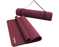 Gorilla Sports Yogamat Deluxe - 190 x 100 x 1,5 cm- Fitnessmat - Robijn