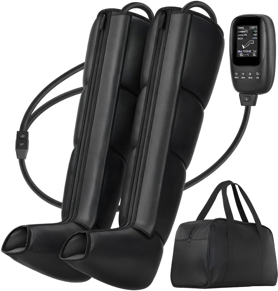 JCP® Beenmassage Apparaat - Beenmassager - Voetmassage Apparaat - Zwart - 41cm x 19cm x 23cm