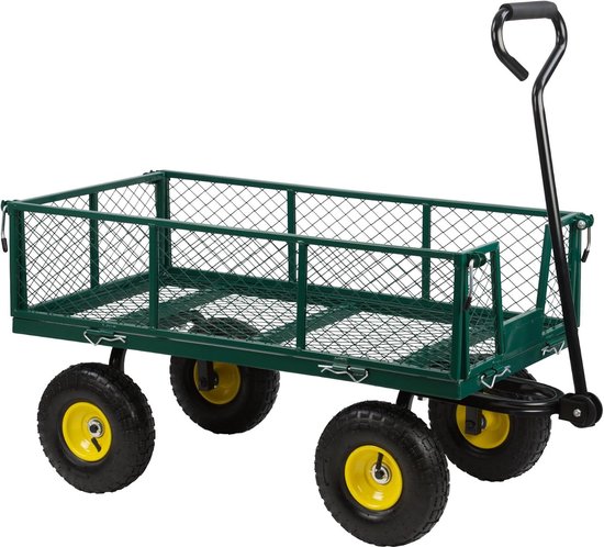 Bolderkar - Tuinkar Kipwagen - Tuinwerk Transport - 350 kg Draagkracht - 105 Liter Inhoud - Groen Geel van Bolderkar — afbeelding 5