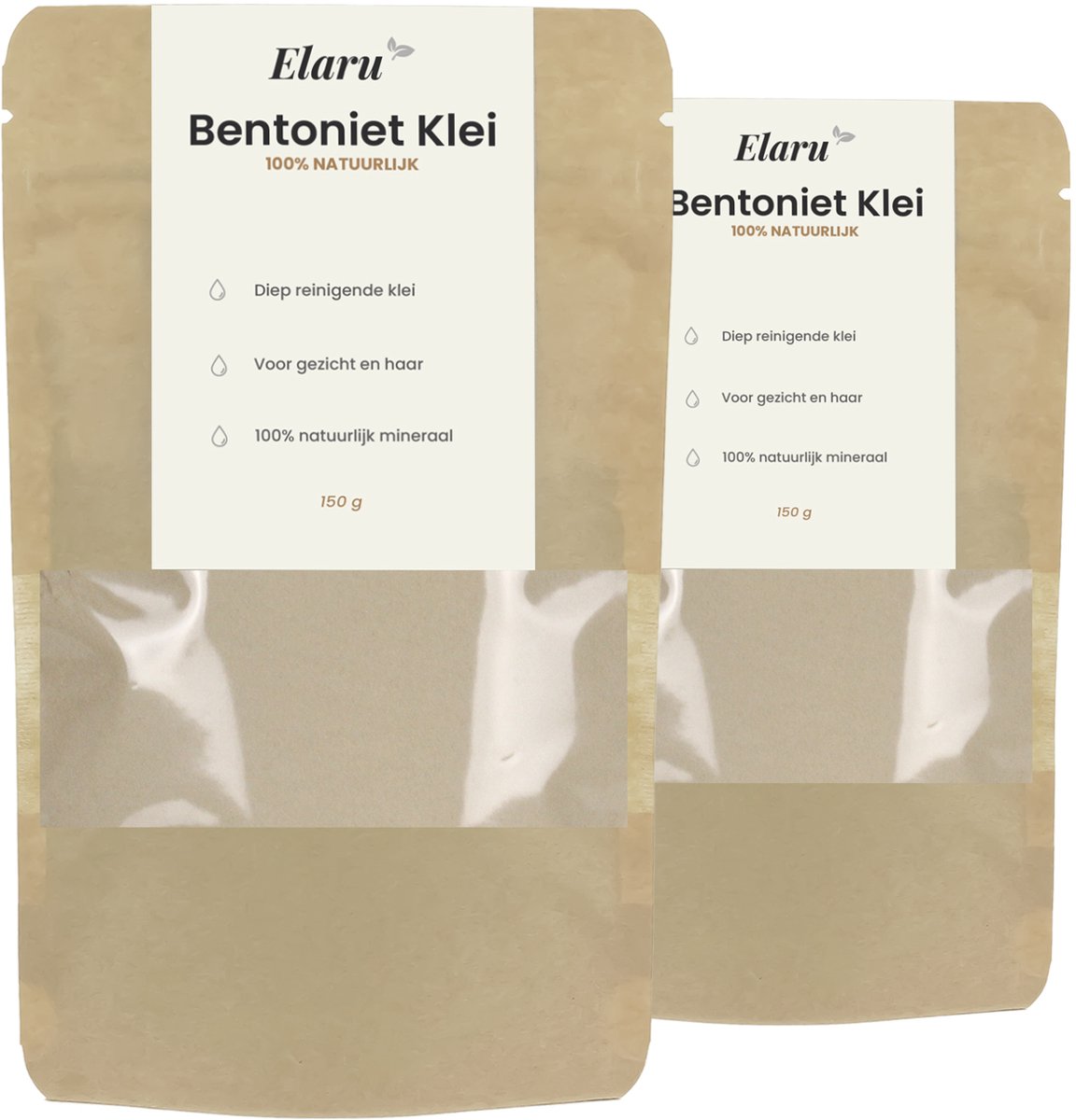 Bentoniet Klei Poeder - 2 x 150g - Gezichtsmasker Klei - 100% Natuurlijk - Diep Reinigend Clay Mask