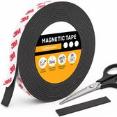 Zelfklevende magneetstrip - 12m - 2cm breed - Magneetstrip - Magneten - Magneetband - Magnetische - Whiteboard - Tape zwart - 3m - Plakstrips - Magneettape