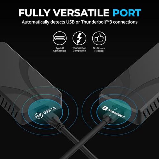 Externe SSD - Snelle opslag - Bestanden overzetten - Thunderbolt 3 - 2TB - Zwart — afbeelding 3