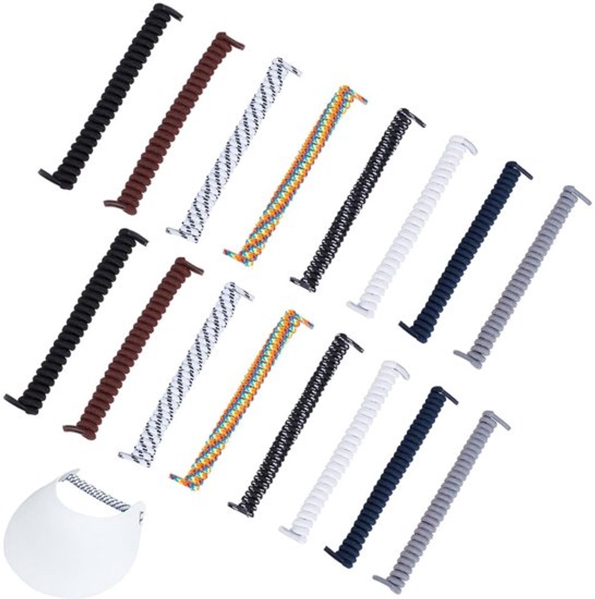 Zonnekoord 16 Stuks - Elastische Veters - Geschikt voor Sport - Platte Veters - Duurzaam Polyester - Geen Strikken Nodig