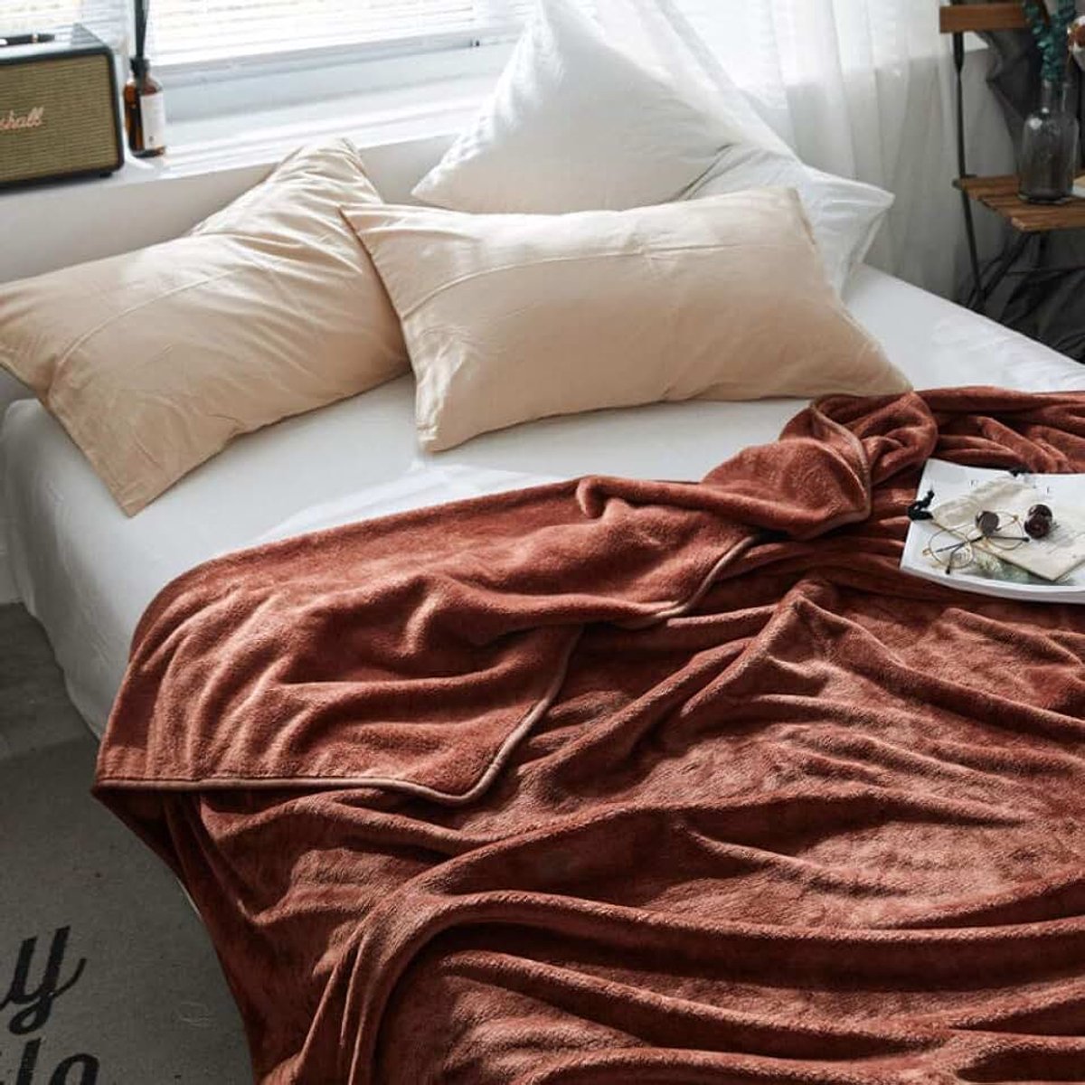 Graden van comfort gewogen deken queen size voor volwassenen - gelijkmatige gewichtsverdeling met premium glaskralen | Warme zware deken voor gebruik door één persoon -4_120x200cm