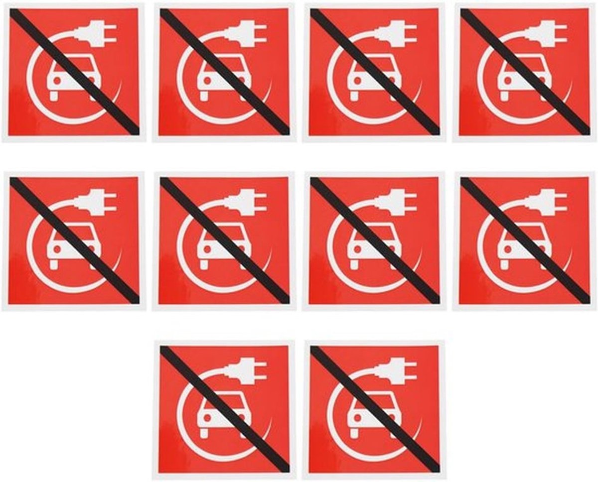 Zelfklevende Waarschuwingsstickers voor Laadpalen