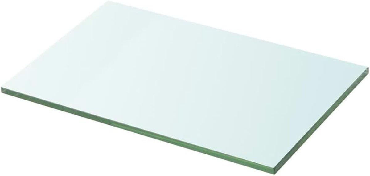 Plank, glazen plank, glasplank, glazen plank, badplank, doucheplank, glazen vloer, wandplank, badkamerrek voor badkamer, glas, transparant, 30 cm x 20 cm