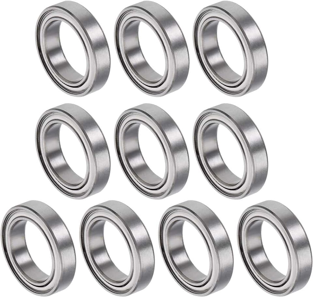 6701ZZ 12 x 18 x 4 mm kogellagers x 10 stuks chroomstaal voor machines, gereedschap, doe-het-zelfprojecten, dubbel afgeschermd