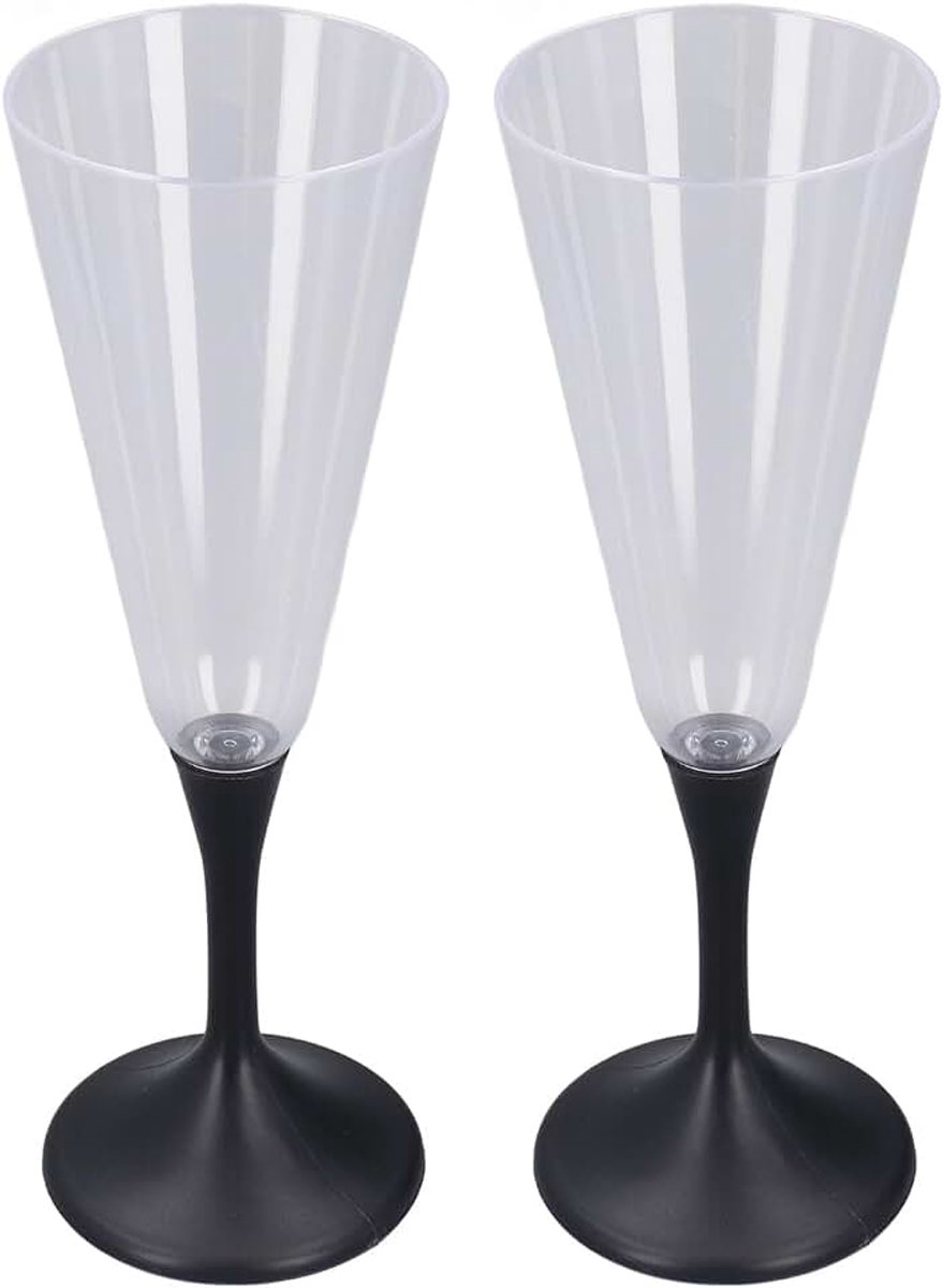 Wijnbeker, 2 Stuks LED-champagnefluiten Kleuraanpassing Lichtgewicht Oplichtende Drinkglazen Batterij-aangedreven Gloeiende Wijnbeker Voor Kerstfeest Huwelijksgeschenken