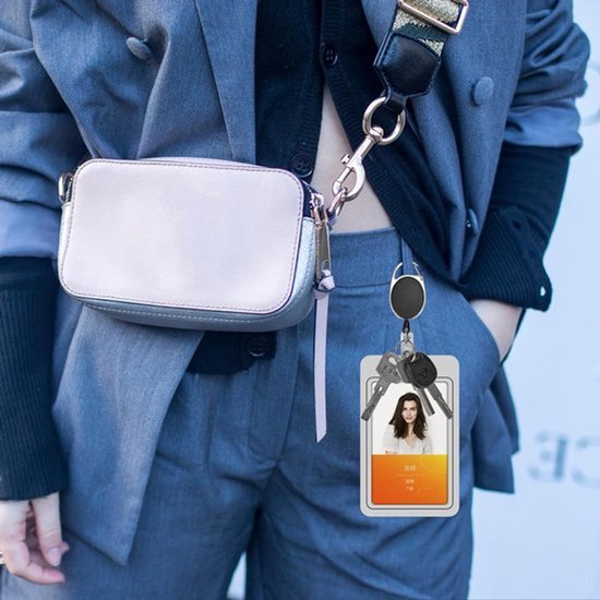 Set van 20 stevige uitrekbare badge-reels voor ID-badges, sleutelhangers en naamlabels, ideaal voor kantoor, zorgprofessionals en evenementen — afbeelding 4