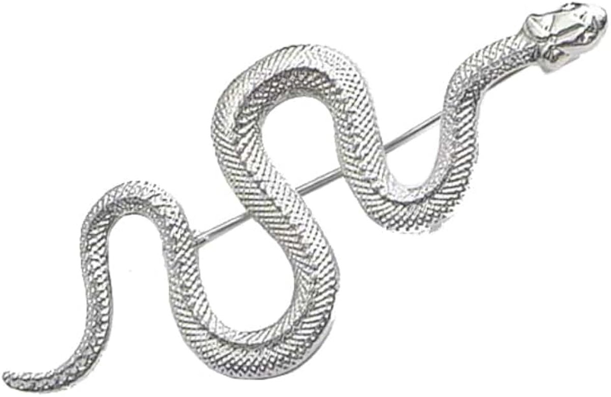 Snake Revers Broche Pin Dier Pin Clip Kraag Trui Sjaals Badge Jassen Jurk Pak Hoeden Corsage Broches Pins Punk Sieraden Geschenken voor Vrouwen Meisjes Verjaardag, Metaal, Nieuw