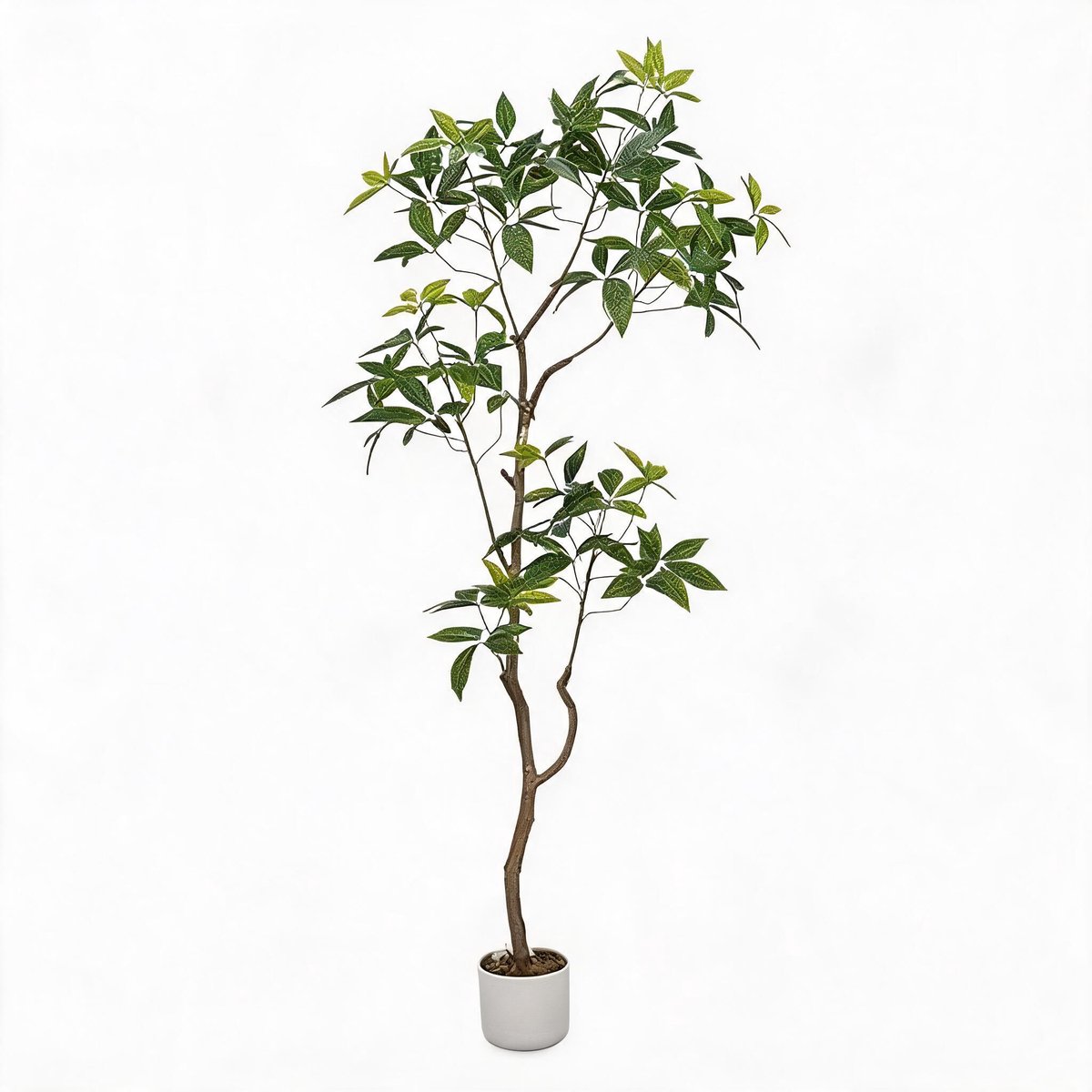 Triumpunpre - 200cm kunst schefflera parapluboom PEVA met pot - duurzame decoratieplant met realistische bladeren voor woning kantoor en horeca ruimtes