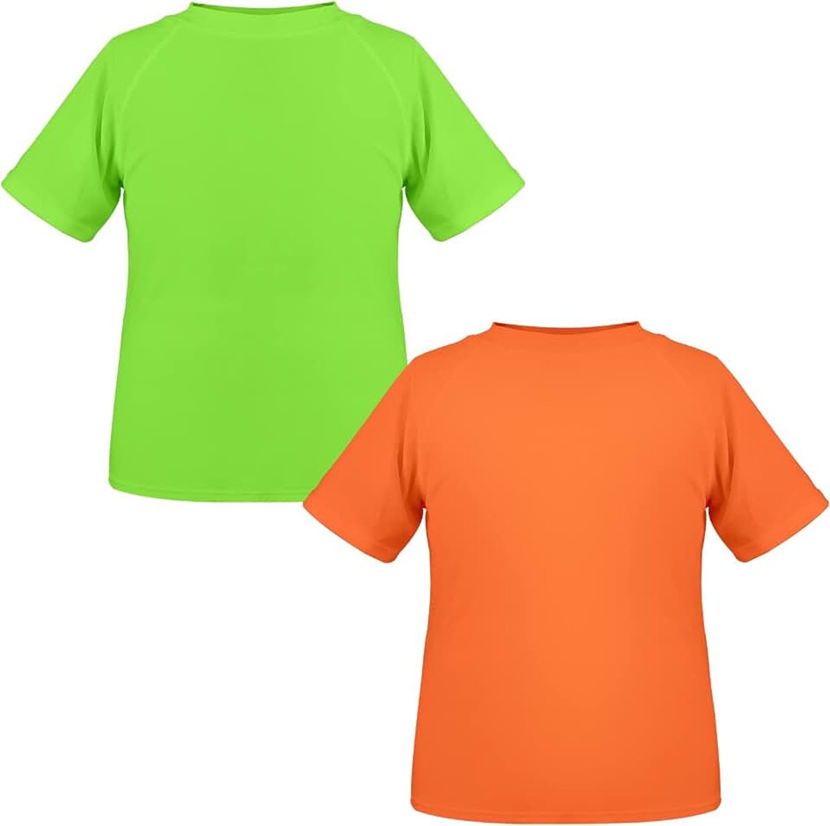 2 Stuks UV-shirt voor Kinderen Korte Mouwen Zwemshirt voor Jongens Sneldrogend UPF 50+ Zonbescherming Rashguard T-Shirt 5-14 jaar