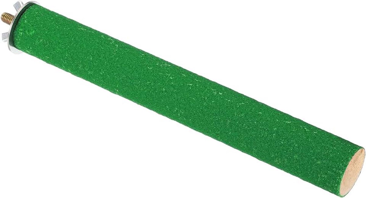 1 x 8 inch vogel poot slijpstok, vogel hout baars standaard kooi accessoire voor kleine vogel papegaai LoveBird parkiet valkparkiet groen