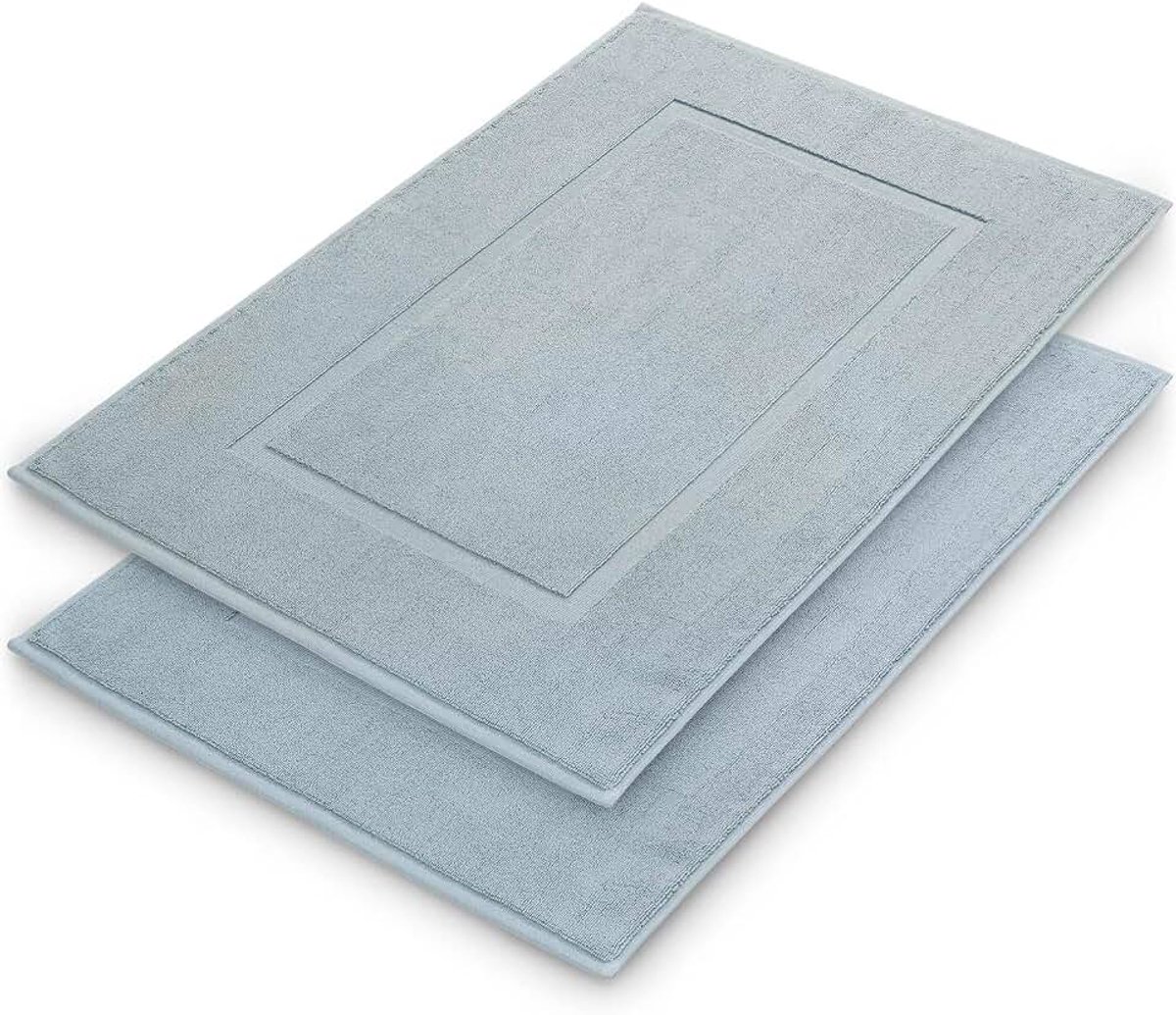 Terry Badmat - Badmat 100% Katoen in 50x80 cm - Oeko-Tex gecertificeerd badmat & douchemat - Badmat - Set van 2 stuks - Antraciet