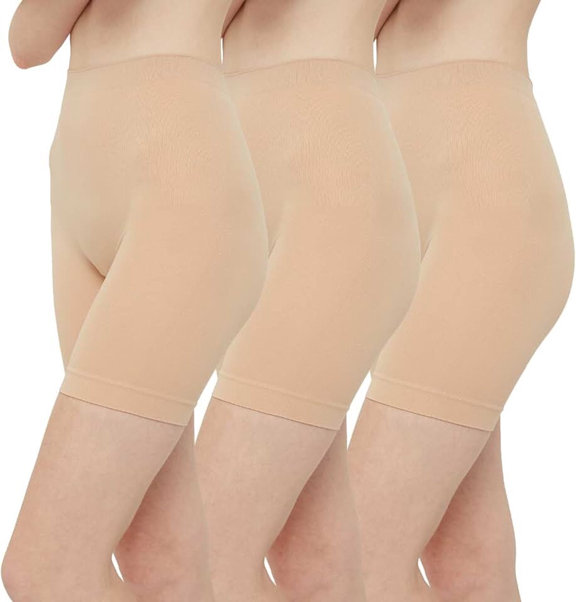 Shorts, coole fietsonderbroek voor dames, korte legging met hoge taille, verpakking met 3 stuks