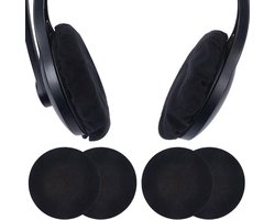Oor Pad Doek Covers - Hoofdtelefoon - Zwart - Rekbaar - Wasbaar - Stofbeschermer - Oor Hoofdtelefoon - Zweet - Accessoires - Geschikt voor - Meeste Oor Hoofdtelefoon Gym Bibliotheken Studeren.