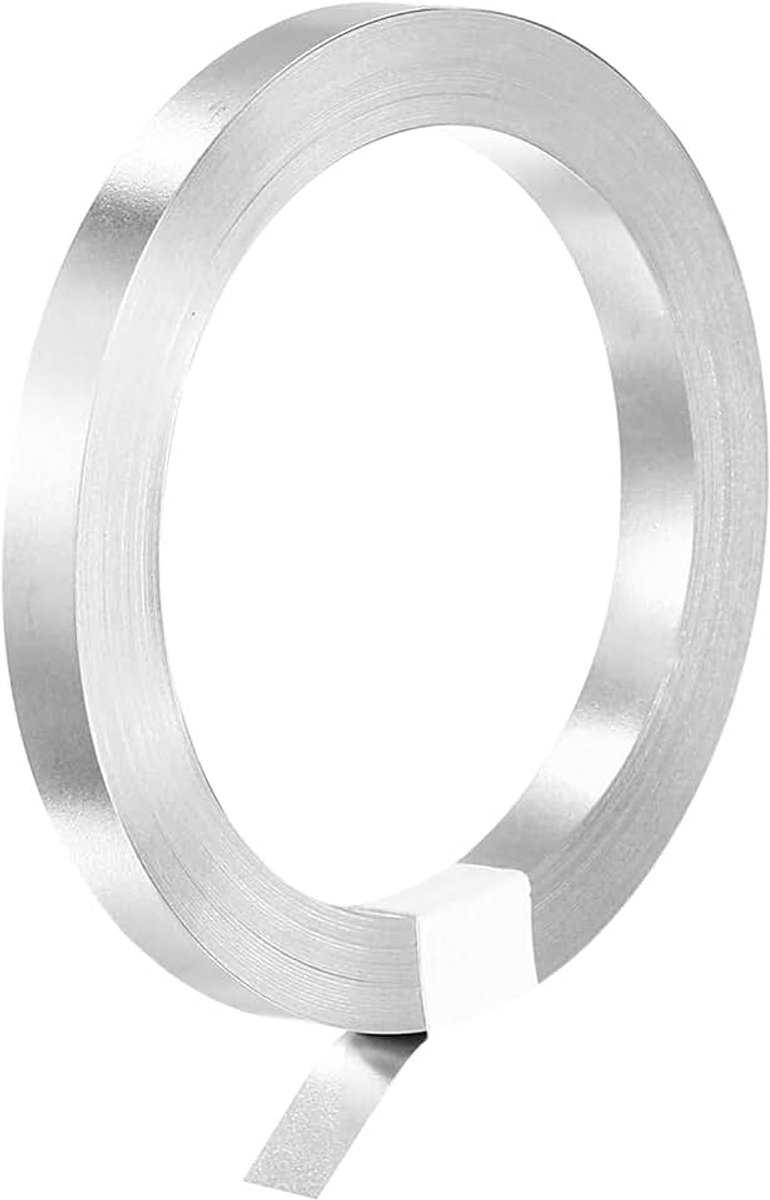 1 rol 10 meter band van vernikkeld staal, plaat verbindingsband van staal voor batterij en puntlassen, 5 x 0,15 mm (B x H)