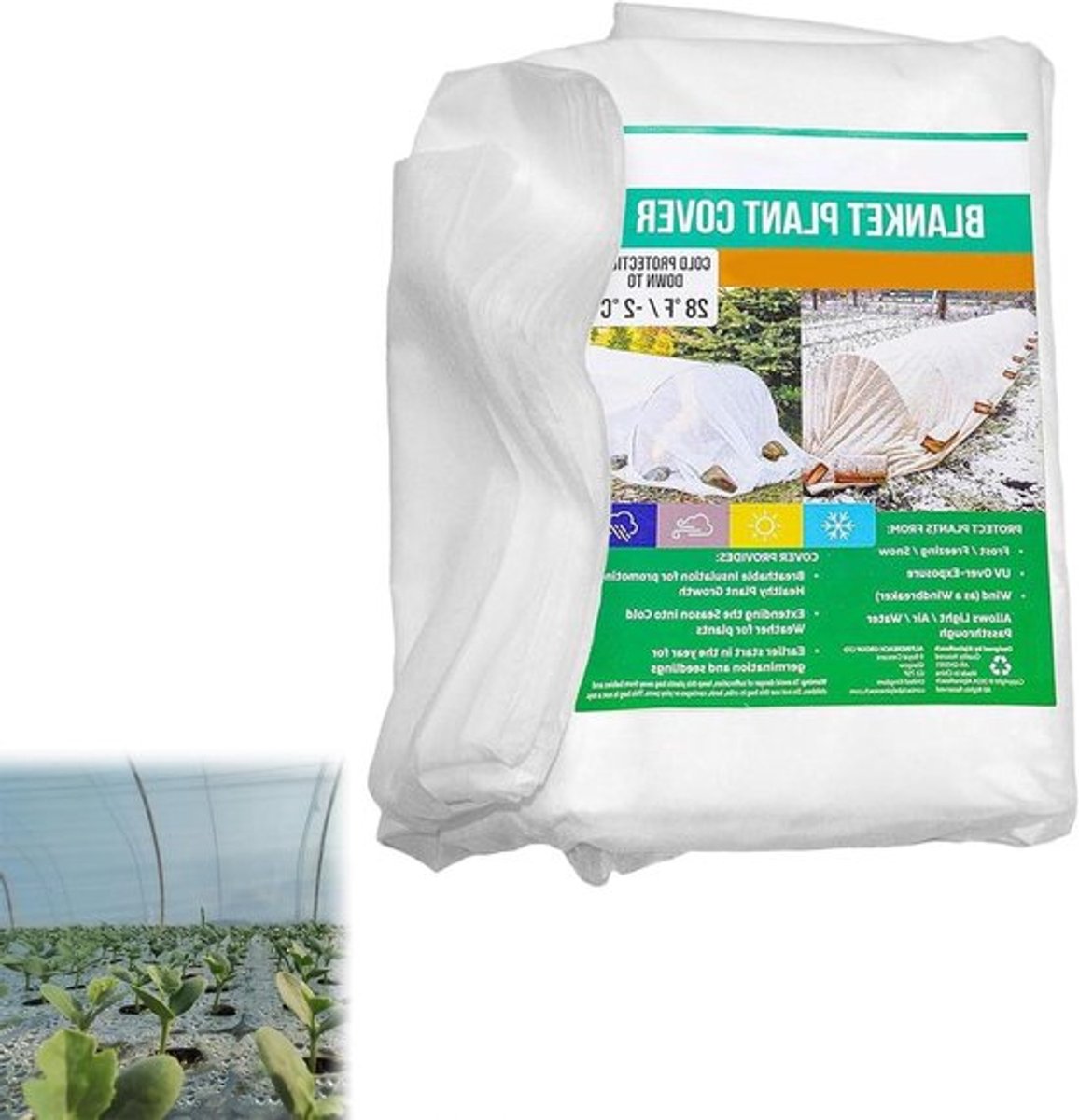 Wintervlies Vorstbescherming Planten 2 x 5 m Tuin Buiten Weerbestendig