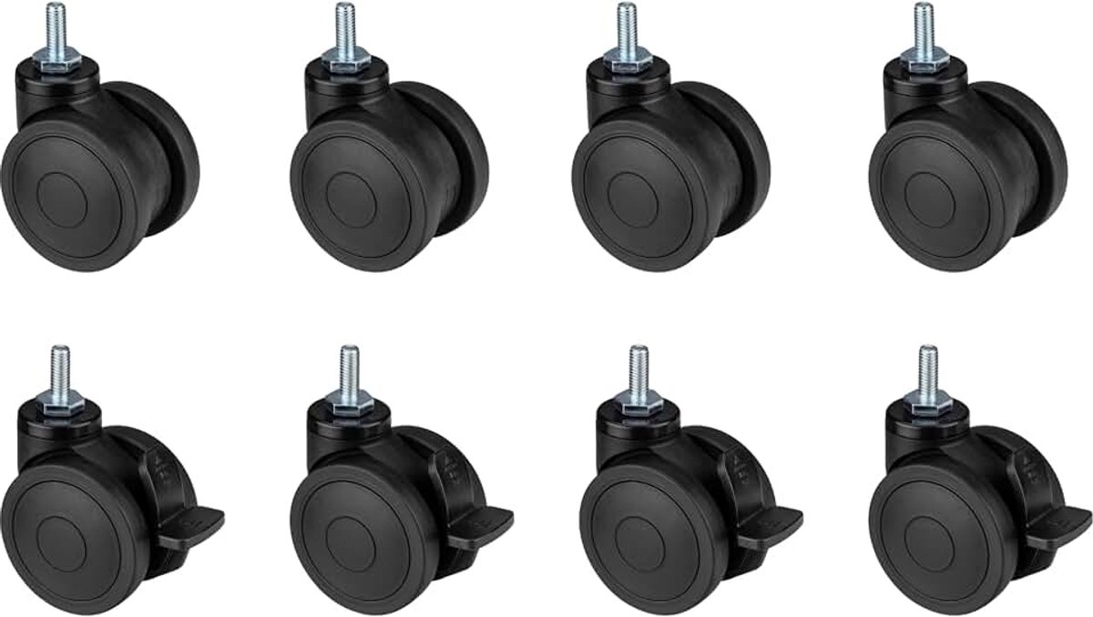 Castor Wheel GTR S8 Lot de 8 Roues pour Cockpit Simulateur de Course