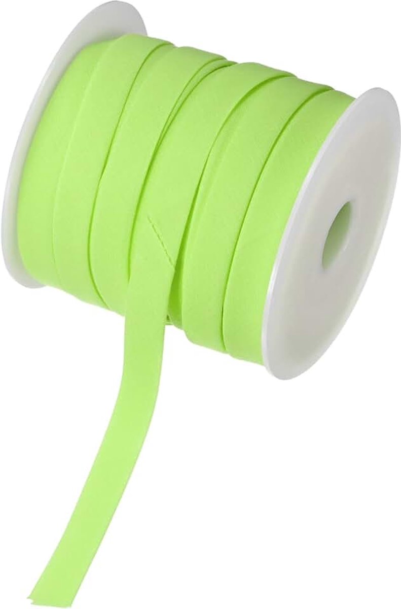Biaisband, 1/2 Inch x 25 Yard Piping Trim Stof Binding Tape voor naaien, toepassen op naaien, zomen, binden, quilten, doe-het-zelf ambachtelijke accessoires (Luminous Green)