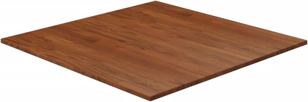 Tafelblad bureaublad tafelblad reserveonderdeel vervangend tafelblad houten plaat voor salontafel eettafel vierkant donkerbruin 80 x 80 x 1,5 cm eiken behandeld
