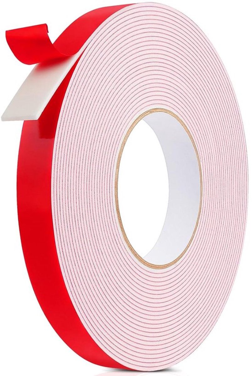 Dubbelzijdig plakband - 10 meter x 20 mm - waterdichte montagetape - extra sterk - voor auto en woonkamer - montageband - schuimband - kantoordecoratie - muurbevestiging - diverse toepassingen