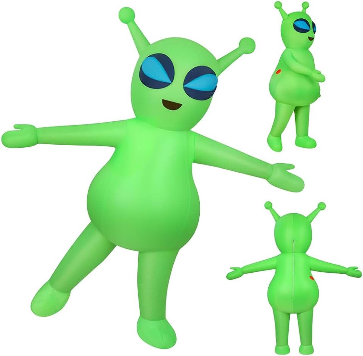 Buitenaards kostuum voor volwassenen, grappige buitenaardse kostuums voor mannen en vrouwen, buitenaardse opblaasbare man voor aankleden, Halloween, feest, ruimtethemafeest