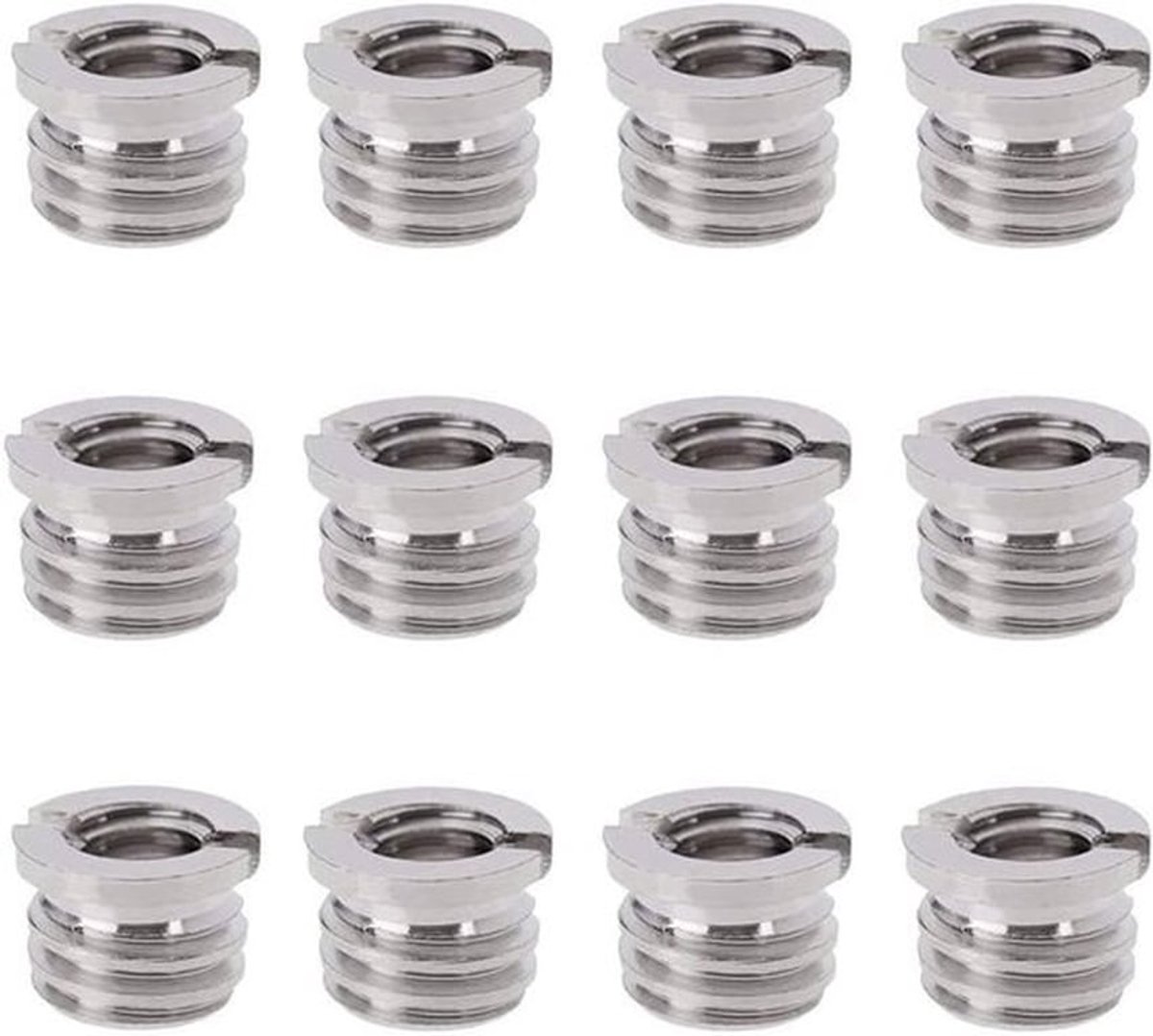 Schroefadapter 1/4" naar 3/8" - 12 Stuks voor Camera en Statief