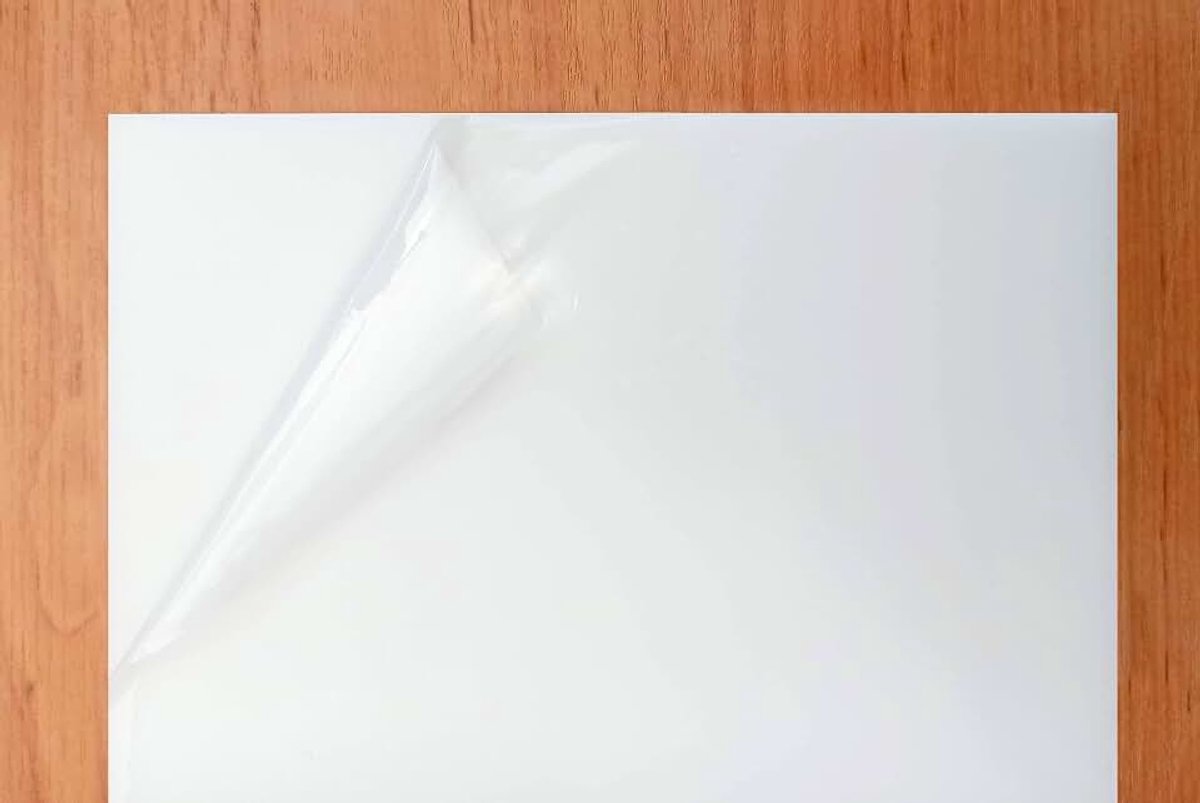 Acrylplaat, wit, opaal, 3 mm, acryl, stijf, kunststof, wit (1 stuk 29,7 x 42 cm)