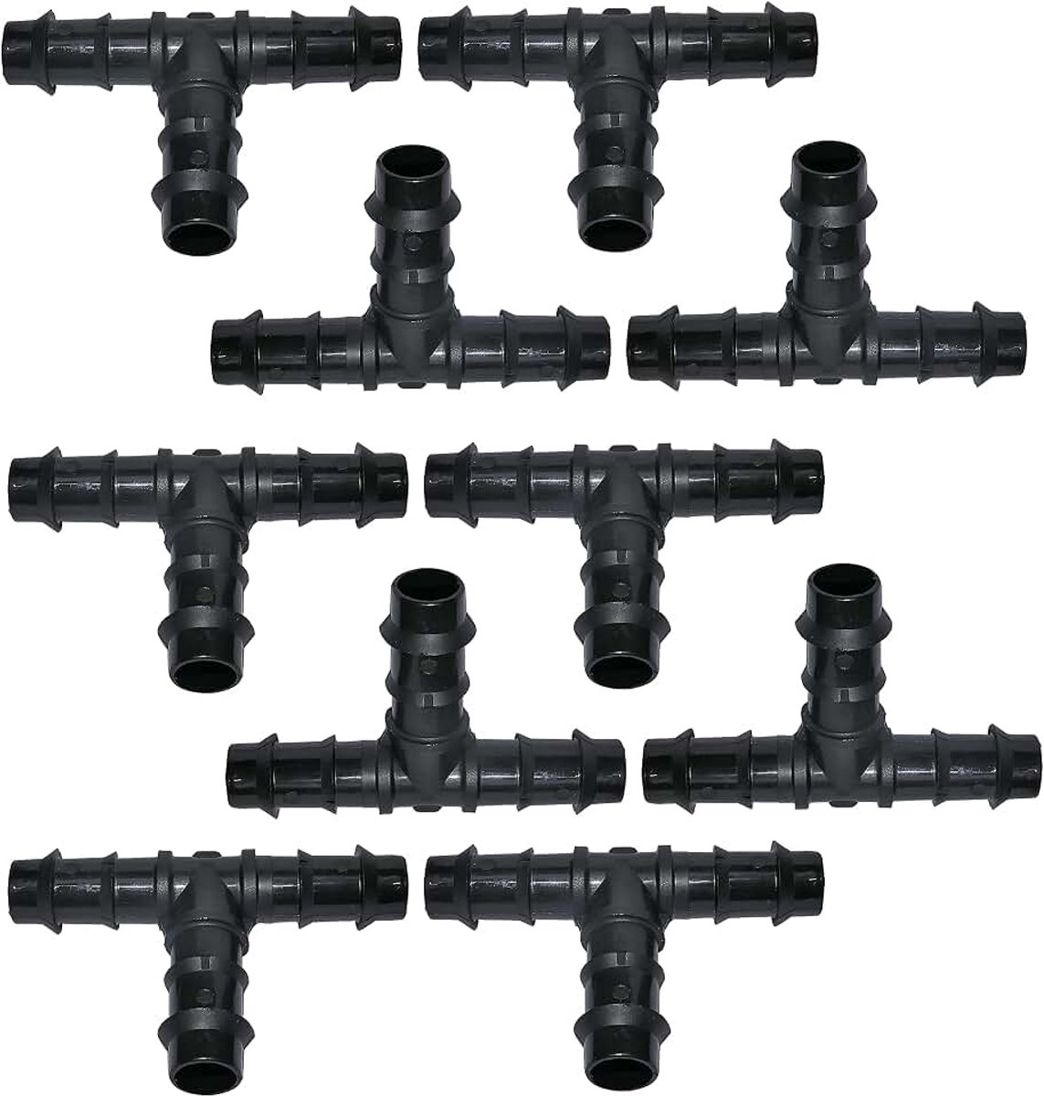 - Set van 10 verbindingsstukken/scheidingswanden in "T" Ø 16 mm voor tuinslang - Gegroefd verbindingsstuk ''T'' voor druppelirrigatiesysteem - C48698