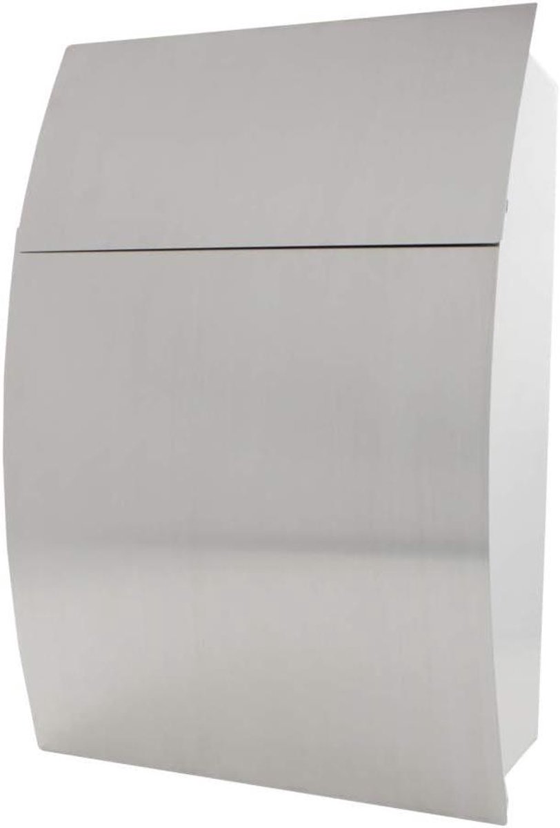 Wandbrievenbus - Brievenpost opvang - Post ontvangen - Cilinderslot met 2 sleutels - 445x320x105 mm - Zilver