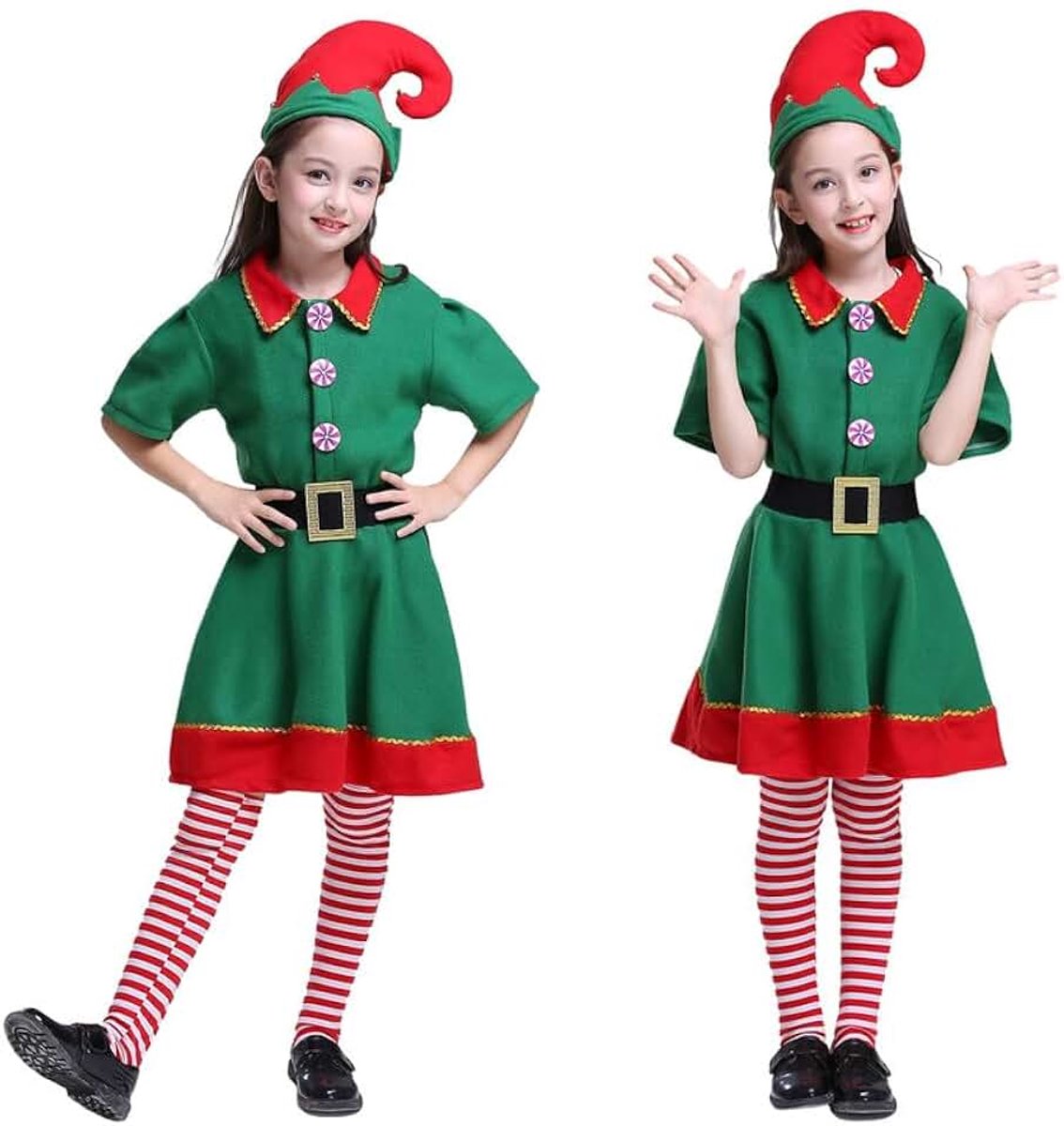 Kerst kostuum voor kinderen Jongen Meisje,Elf Costume voor kinderen,Kerst kostuum voor Nieuwjaar Cosplay Carnaval Maskerade Kinderen Verjaardagsfeest Halloween