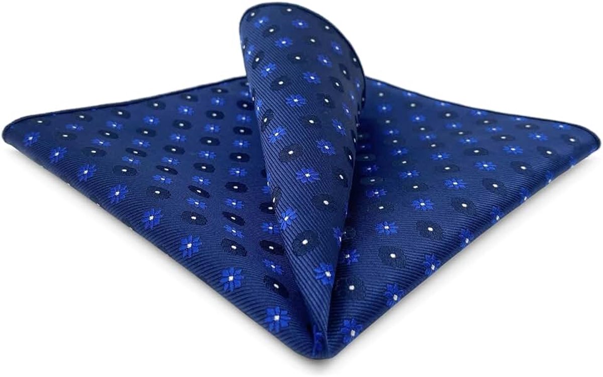 SHLAX&WING Pochetten voor heren met patroon blauw rood 32 cm groot en hoog bruiloft