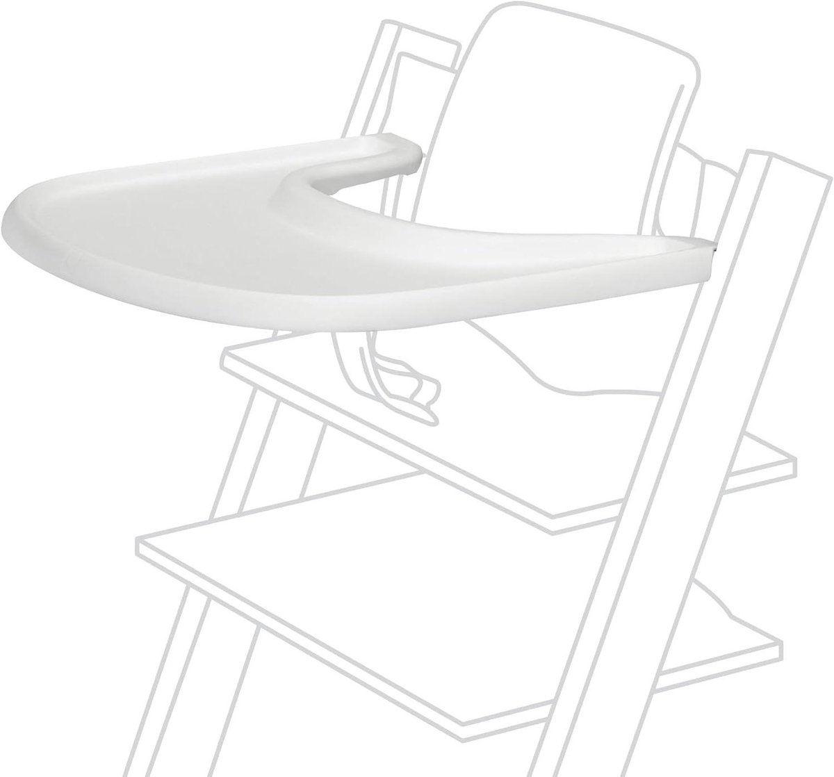 Kinderstoel Tray - Eetblad - Veilig Eten - BPA-vrij Plastic - 44 x 41 x 4 cm - Wit
