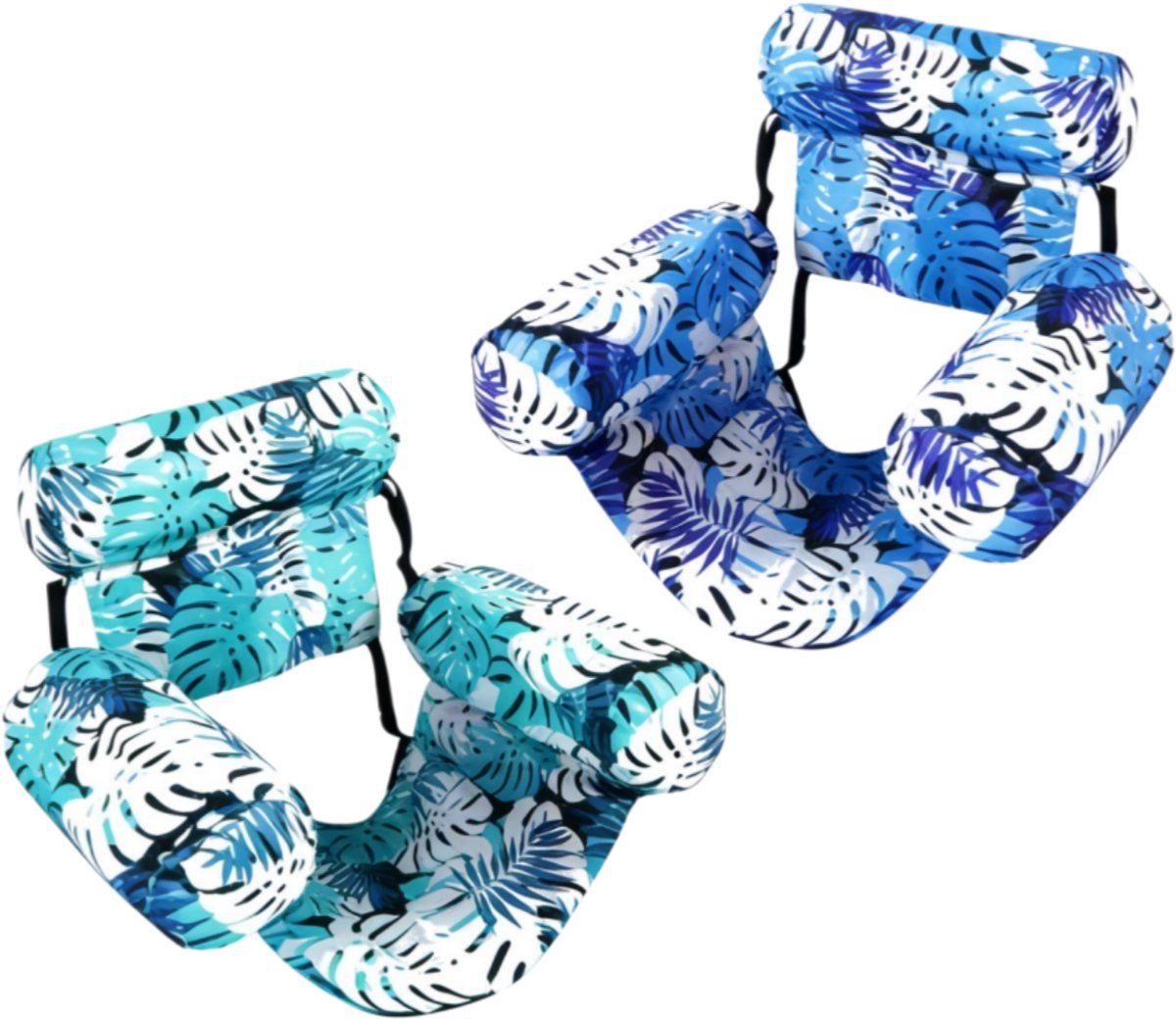 Casalora Opblaasbare Zwemstoel Set van 2 – Drijvende Waterstoel voor Volwassenen – Comfortabele Pool Float met Rugleuning en Armsteunen – Voor Zwembad, Meer en Strand