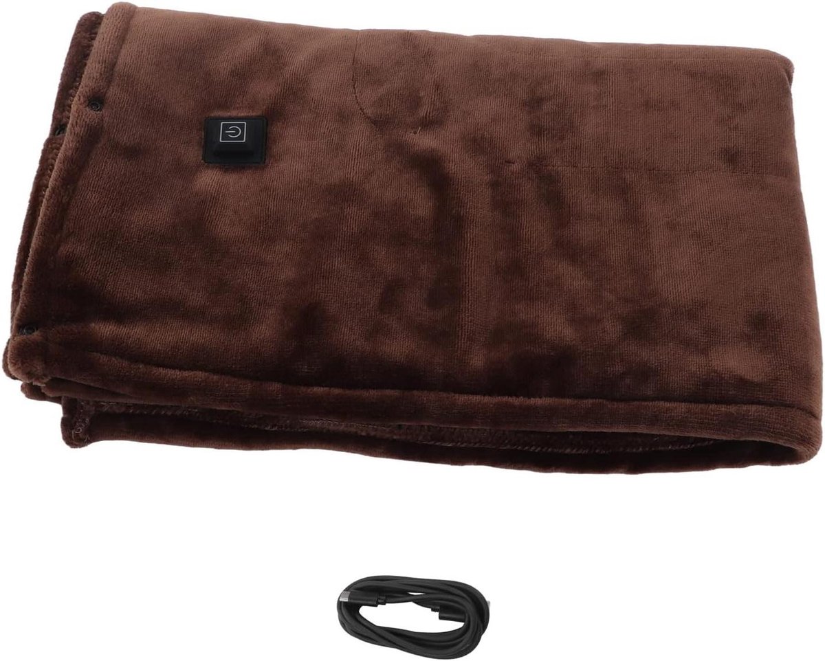 Elektrisch Dekentje - Verwarmde Deken - Warm Blijven - Snelle Verwarming - 80x100 cm - Koffie