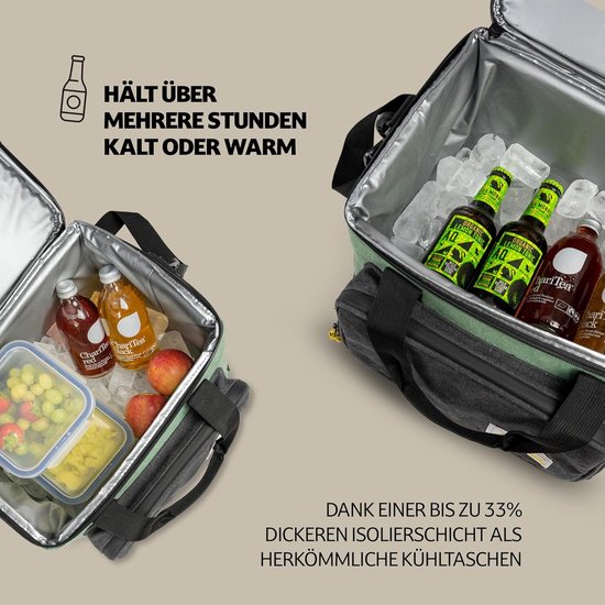 Koeltas - Isolatietas Thermotas - Picknick en Reizen - Waterdichte Ritsen - 30 Liter - Zwart Roze — afbeelding 5