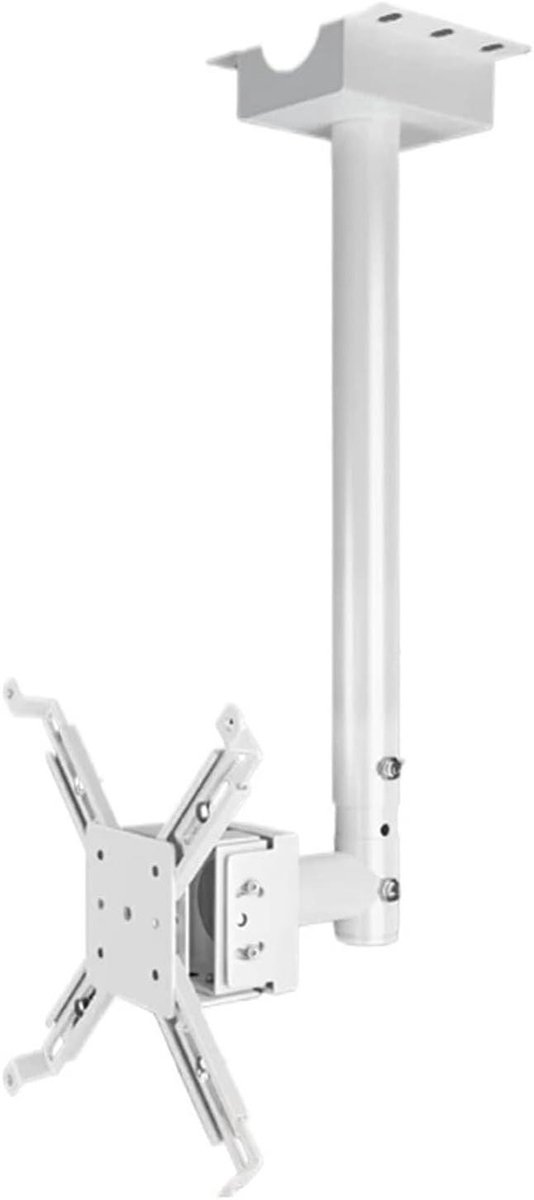 Projector Muurbeugel - Projectorhanger Bevestiging - Thuisbioscoop Opzetten - 2-in-1 Wand of Plafond - Klein - Wit