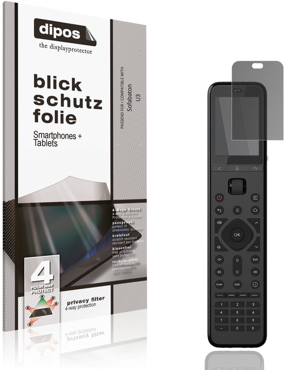 dipos – Matte Privacy Screenprotector geschikt voor Sofabaton U3 | Anti-Spy Beschermfolie