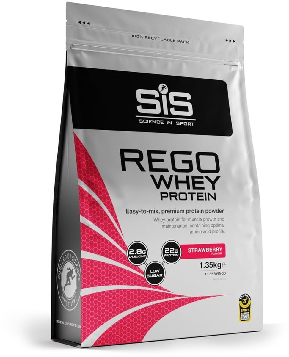 SIS REGO Whey Protein (1350g) Strawberry - Eiwitten - Wei-eiwit concentraat