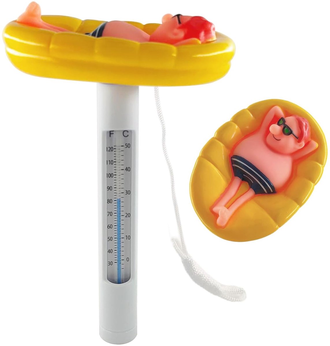 Zwembadthermometer drijvend - waterbestendig - eenvoudig af te lezen - ideaal voor zwembaden - SnelShoppen