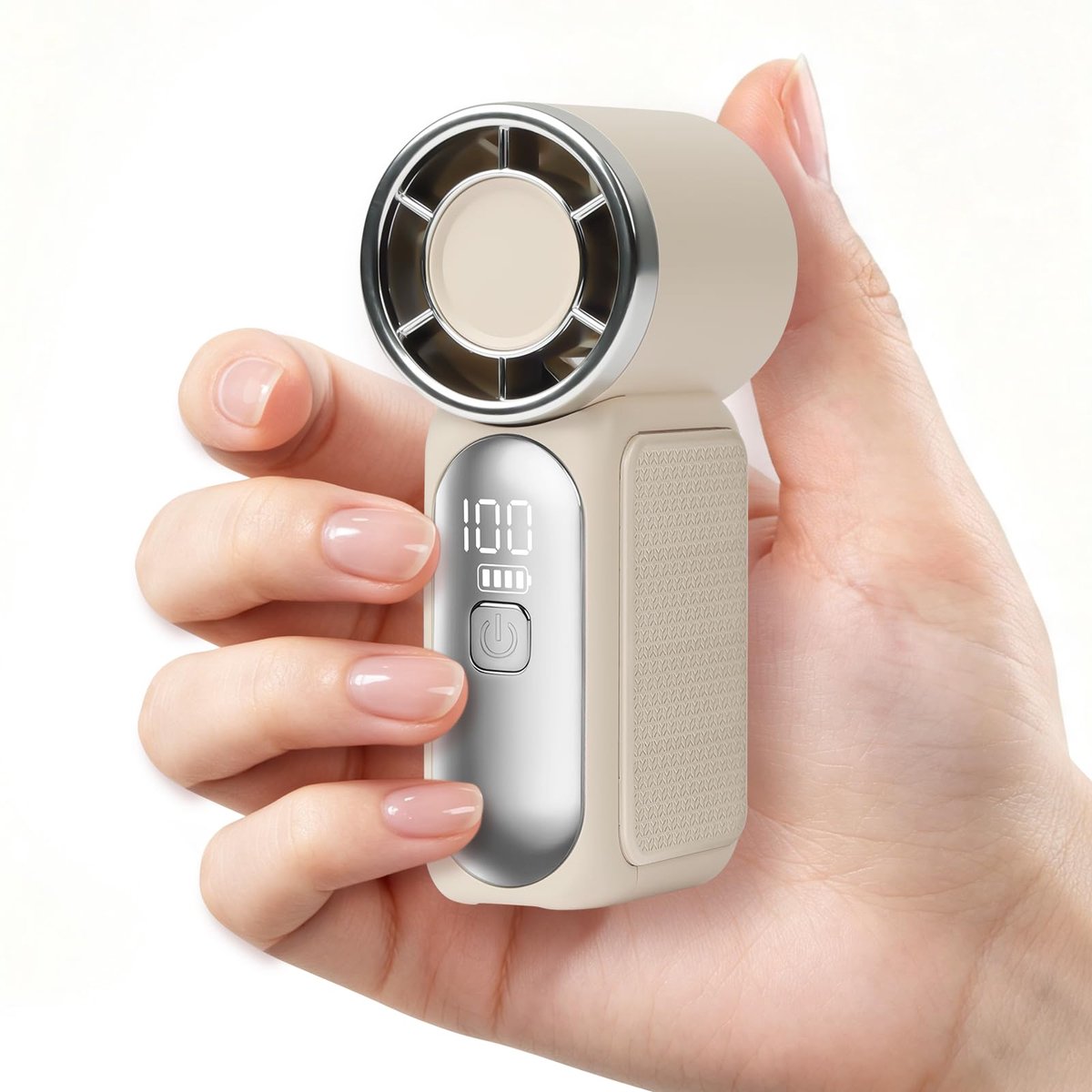 Draagbare Mini Handventilator - USB-C Oplaadbaar - Wit - Ideaal voor onderweg - SnelShoppen