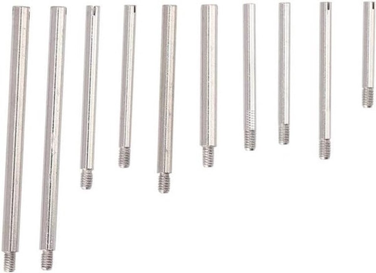 Horlogeband schroeven - Metaal - Horloge reparatie gereedschap - Accessoires - Opbergdoos - Geschikt voor diverse maten - Zilverkleurig - Horlogeband link pins (100 stuks)
